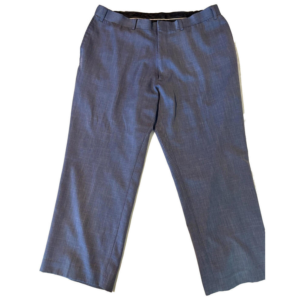 Botany 500 Men's Dress Pants Blue Flat Front Classic Fit Slacks Size 36x32